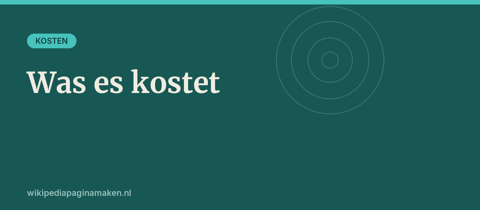 Wikipedia Eintrag Kosten