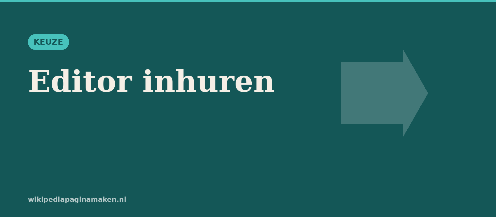 Een Wikipedia-editor inhuren
