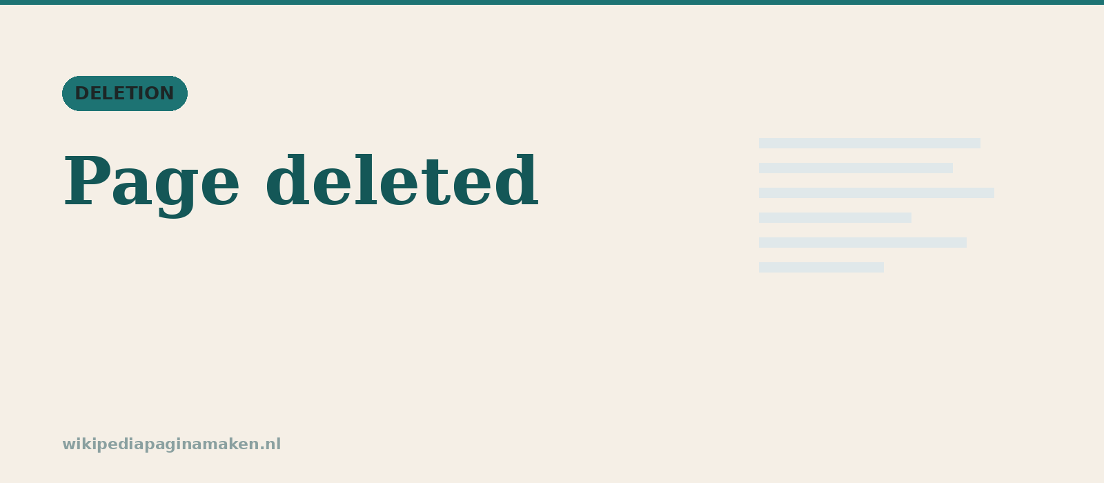 Wikipedia page deleted