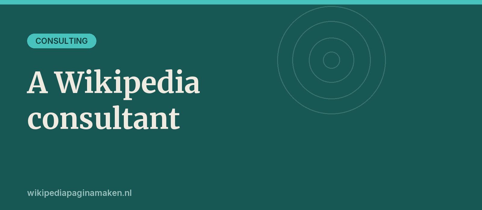What a Wikipedia consultant does