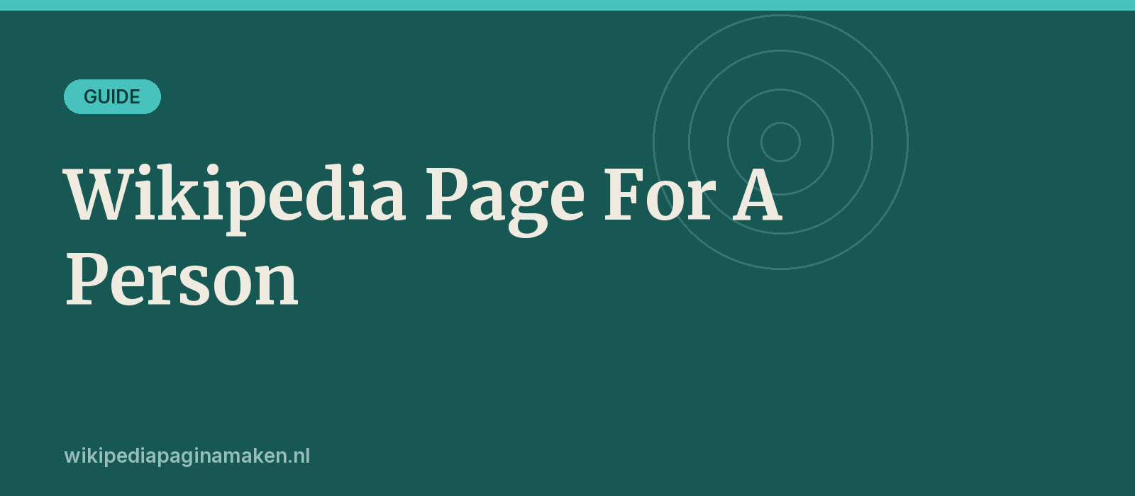 How to create a Wikipedia page for a person