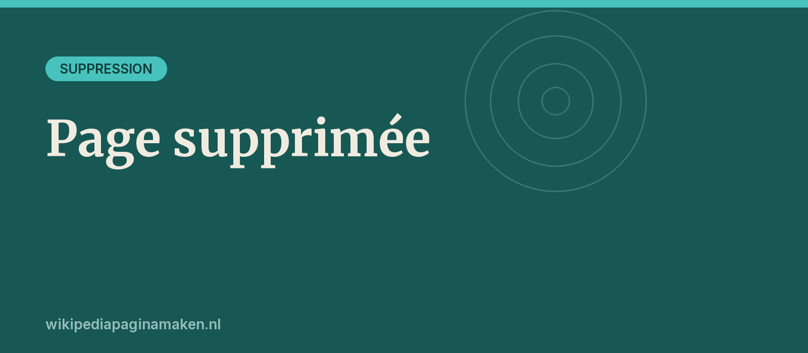 Page Wikipdia supprime que faire maintenant?
