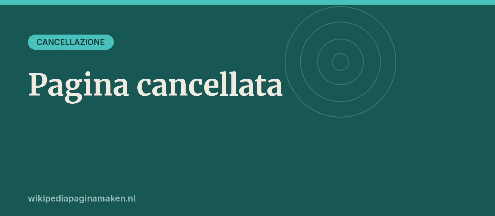 Pagina Wikipedia cancellata — che cosa fare