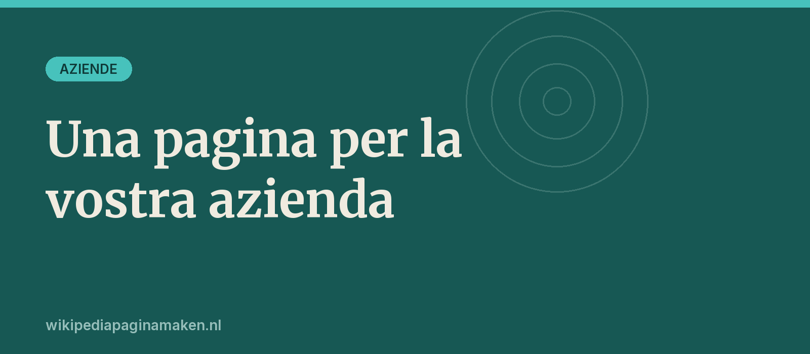 Pagina Wikipedia per la propria azienda