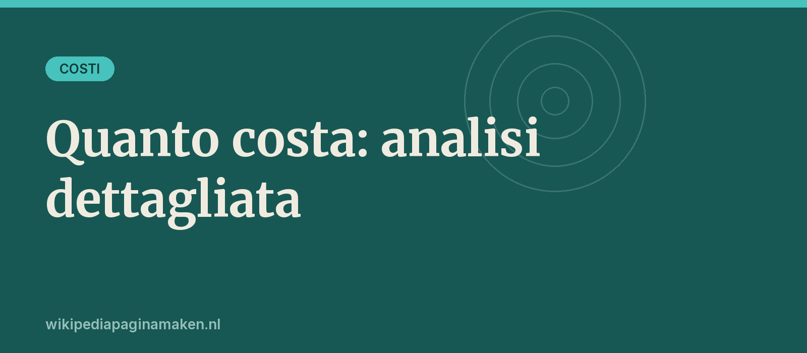 Analisi dettagliata dei costi di una pagina Wikipedia